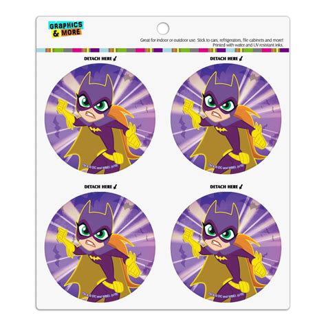 Dc Super Hero Girls Batgirl Refrigerator Fridge Locker Vinyl Circle Magnet Set