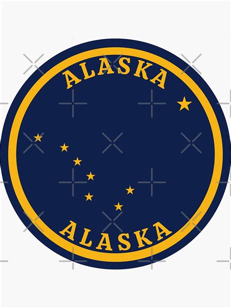 Alaska State Flag Roundel Sticker For Sale By Fedsherdesign Redbubble