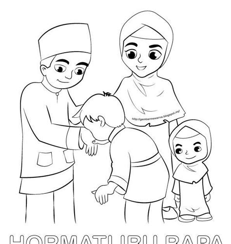 Kumpulan Mewarnai Gambar Sketsa Ibu Bapak Dan Anak Desain Interior