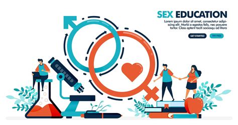 Vector Illustration Of People Are Studying Sex Education Sex Romance