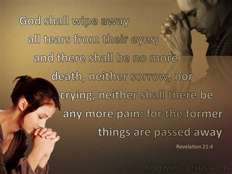 Revelation 214 God Shall Wipe Away All Tears From Their Eyes Brown