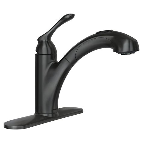 Latest delta kitchen faucets black style. MOEN Banbury Single-Handle Pullout Kitchen Faucet in Matte ...
