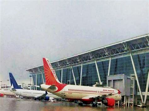 knocksense shorts flight disruptions at ahmedabad airport due to heavy rain on thursday