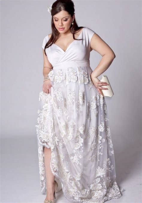 Long White Maxi Dress Plus Size Pluslook Eu Collection