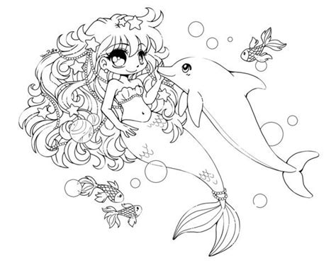 Yampuff Mermaid Coloring Pages Chibi Coloring Pages Animal Coloring