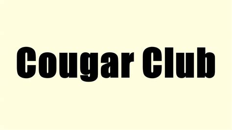 cougar club youtube