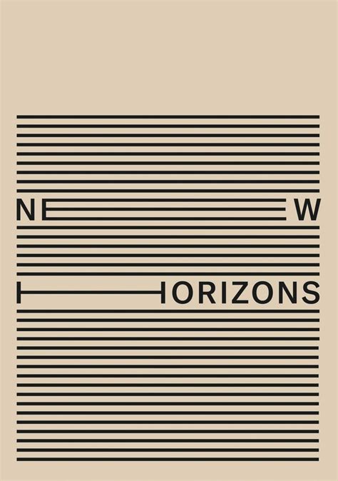 the word horizon written in black and white on a beige background with horizontal lines that are