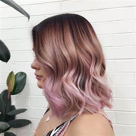 An ombré hair color involves hair that gradually transitions from dark to for instance, if you want balayage on black hair, a darker shade like caramel balayage highlights balayage hairstyle #3: This baby pink balayage | Hair styles, Pink ombre hair, Short ombre hair