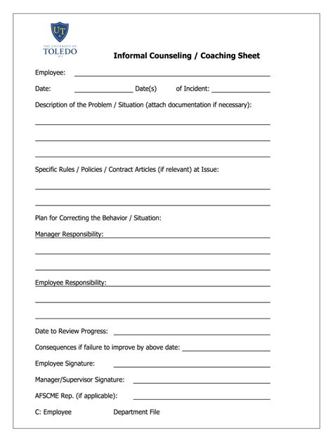 Informal Counseling Example Fill Out And Sign Printable Pdf Template