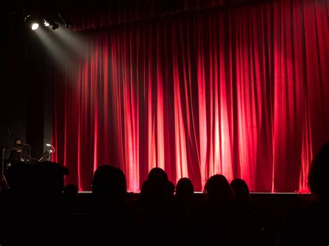 Gambar Tahap Teater Tirai Cahaya Tekstil Penerangan Pemanas