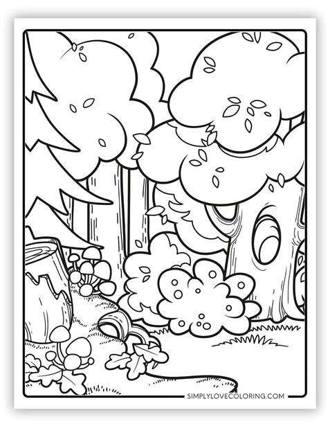 Forest Coloring Pages Free Pdf Printables Simply Love Coloring