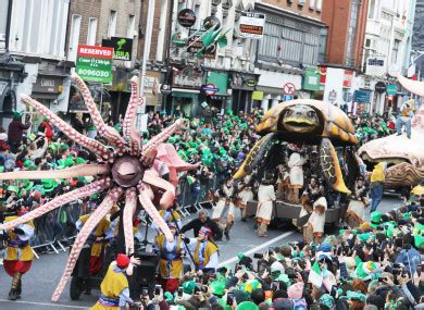 St patrick's day is celebrated every year on march 17. Pictured: Hundreds of thousands take to streets of Ireland ...