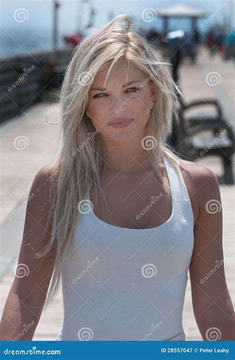 beautiful blond model stock image image of girl figure 28557047