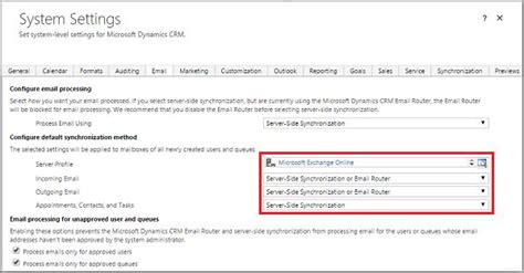 Microsoft Dynamic Crm Configure Email Synchronization And Mailboxes On