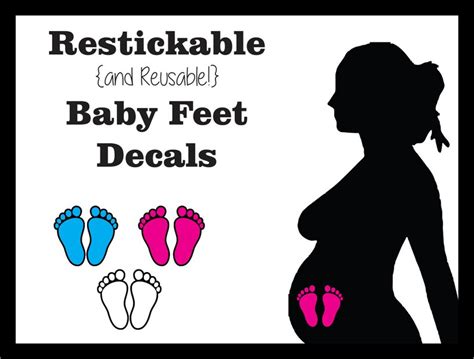 Peel And Stick Baby Footprint Decals Gender Reveal Maternity Etsy