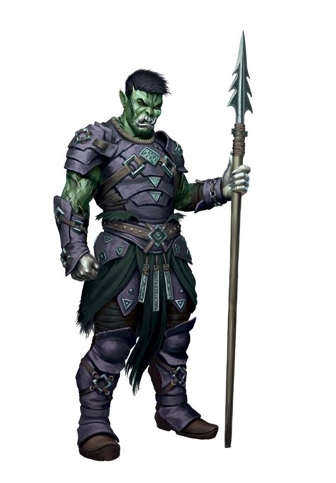Male Orc Fighter Barbarian Guard Pathfinder 2e Pfrpg Pfsrd Dnd Dandd 3