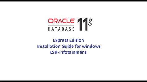 Oracle is now offering a free release called oracle database 11g express edition (xe), which is a great starter database for any java jdbc developers who wants to try it on 2. Installing Oracle 11g Express Edition on Windows KSH ...
