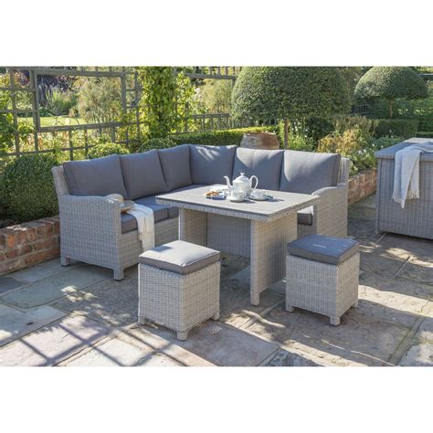 Kettler wrought iron furniture uses the electrotherm technology keeping our wrought iron patio sets smooth and resistant from scratches and chips. KETTLER Palma 6 Seater Garden Mini Corner Table and Chairs ...