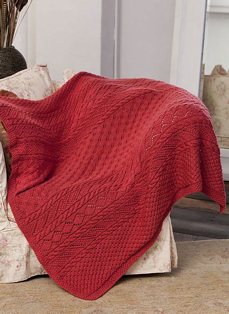 Ravelry Lace Panel Throw Pattern By Margret Willson