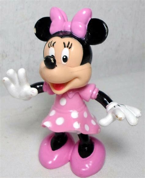 Walt Disney Vtg 3 Minnie Mouse Figure With Moving Legs Ebay