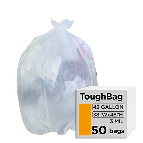 Buy Toughbag 42 Gallon Trash Bags 3 Mil Contractor Bags Heavy Duty