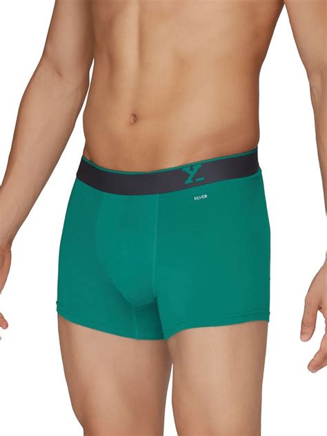 Plain Xyxx Intellistretch Super Combed Cotton Traq Trunk Underwear For Men Length Mid Way