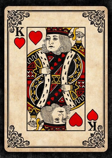 King Of Hearts Poster By Remus Brailoiu Displate Artofit