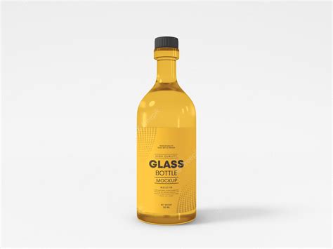 Premium Psd Glass Bottle Mockup