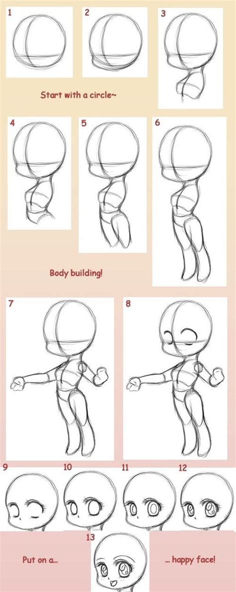 Corps De Chibi Sketches Tutorial Drawing Tutorials For Beginners
