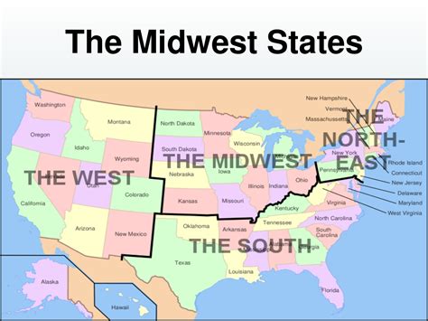 The Midwest States Usa Map Map States And Capitals
