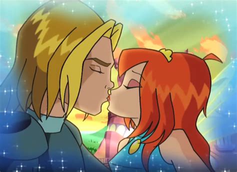 Winx Club Bloom And Sky Kissing