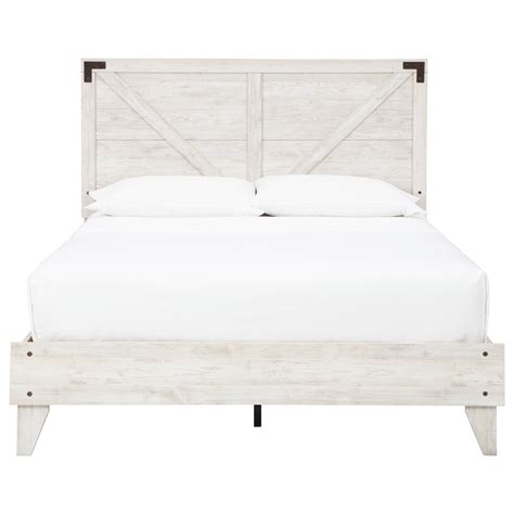 Signature Design By Ashley Shawburn Farmhouse Queen Platform Bed With