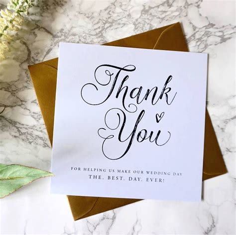 Thank You Wedding Card By Farrah Eve Paper Co In Thanks Card Wedding Wedding Cards