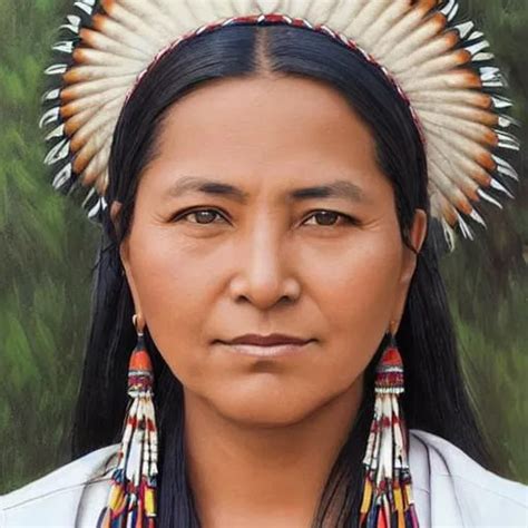 Glamor Portrait Of A Native American Woman A Highly Openart