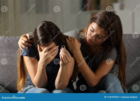 Girl Comforting Her Divorced Friend Stock Image Image Of Affair