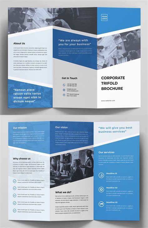 25 Professional Trifold Brochure Templates For Inspiration Idevie