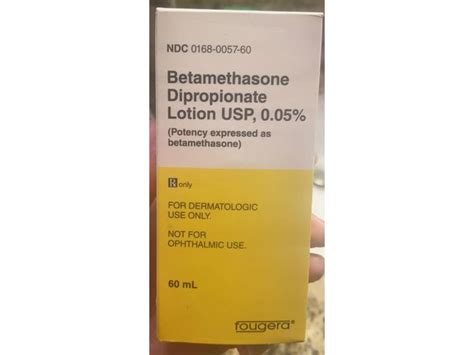 Betamethasone Dipropionate Lotion Usp 005 60 Ml Fougera Rx