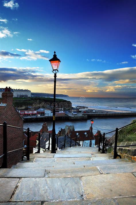 99 Steps At Whitby Stock Image Image Of Clouds Bench 2535463