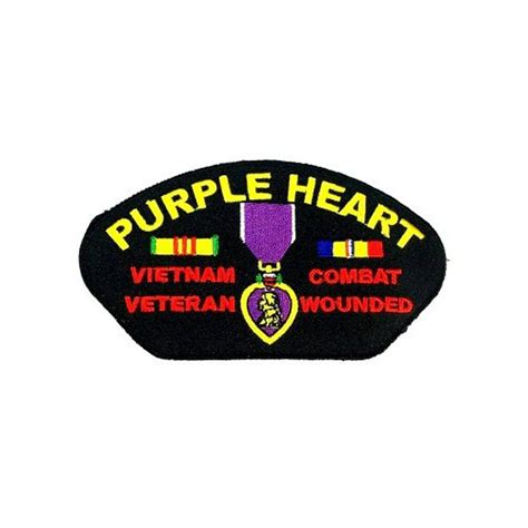 Purple Heart Vietnam Veteran Embroidered Military Patch Iron Sew