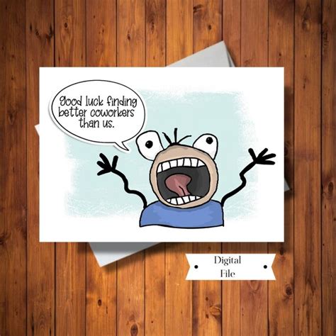 Funny Co Worker Goodbye Card Co Worker Transfer Card Goodbye Etsy France