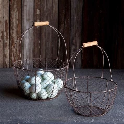 Farmhouse style farmhouse wire basket decor. Round Wire Baskets | Wire baskets, Farmhouse style ...