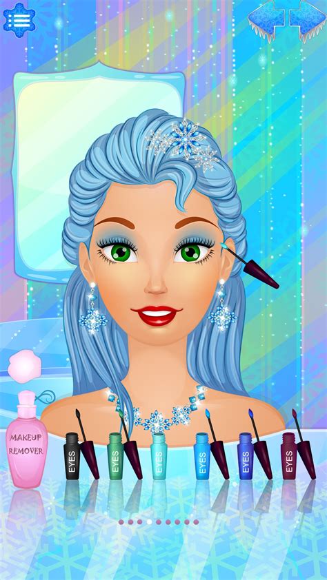 Snow Queen Dress Up And Makeup Princess Makeover Salon For Girly Girls