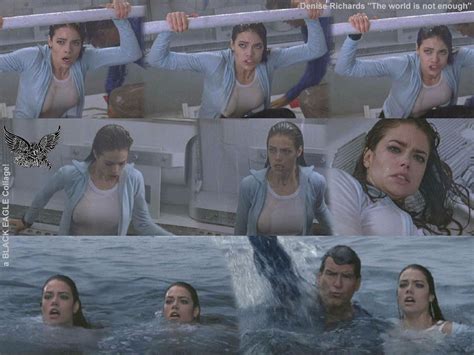 denise richards in wild things oh wait this is a bond film nothing like a wet t shirt contest