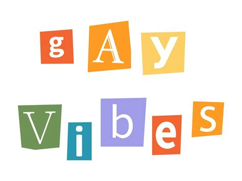 vector ransom gay vibes text in y2k style lgbt quote gay vibes letters cutouts from magazine