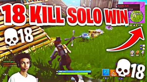Funny 18 Kill Solo Win On Fortnite Battle Royale Youtube