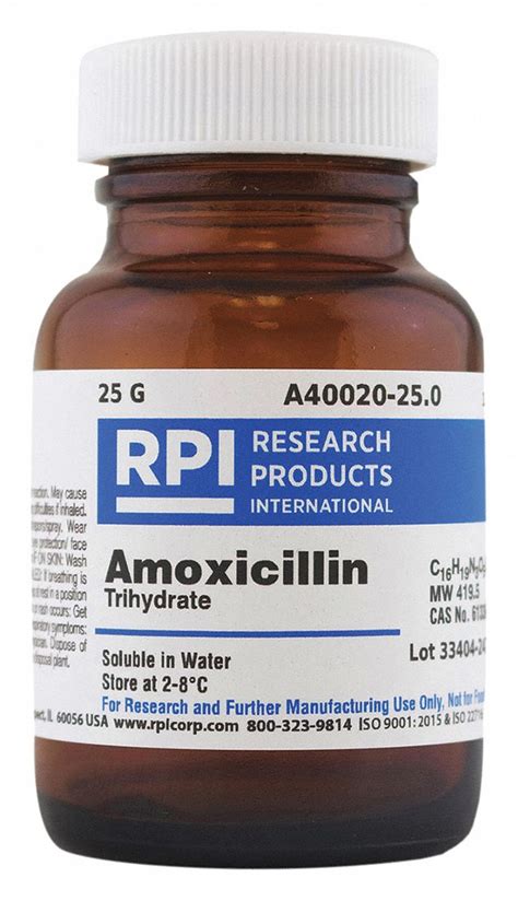 Rpi Amoxicillintrihydrate 25 G Container Size Powder 30tx13a40020