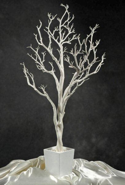 White Potted Wedding Tree 4 Foot Tall