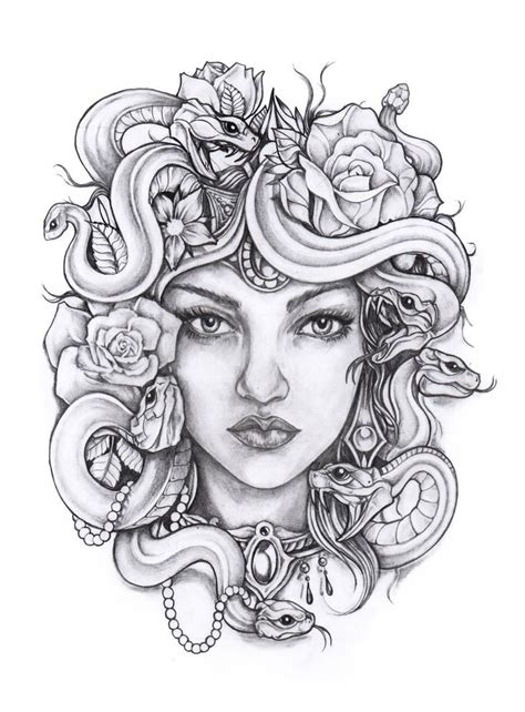 Medusa Drawing Tattoo