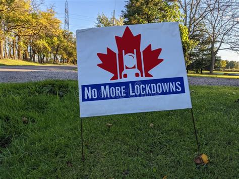 Lawn Sign No More Lockdowns Editorial Stock Photo Image Of Logo