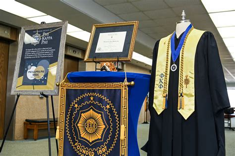 Prescott Memorial Library Displays Phi Kappa Phi Regalia Louisiana